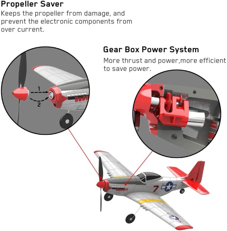 Top Race Top Race 4 Channel Remote Control Airplane RC Plane War Plane